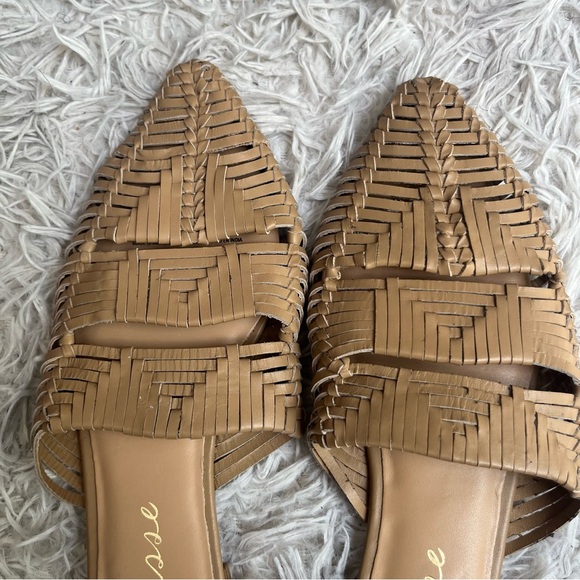 ANTHROPOLOGIE MATISSE WOVEN EAST END SLIDES SLIP ON MULES SZ 9 NEUTRAL - Picture 10 of 16
